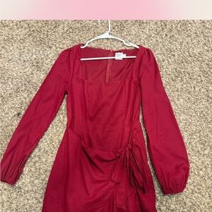 Princess Polly Scarlet Long Sleeve Mini Dress